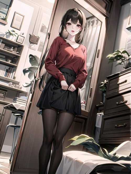 动漫美图杂赏:短裙与丝袜交织的魅力 AI小姐姐火爆身材太惹眼