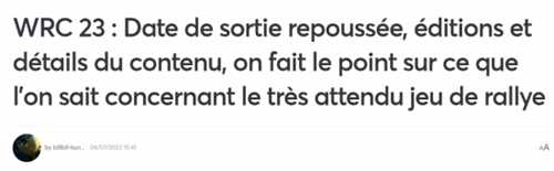 曝《WRC 23》发售延期:预计将于11月1日之前推出